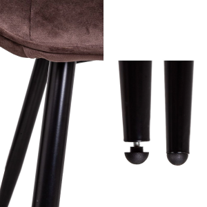 Стул AksHome Nika коричневый/черный каркас