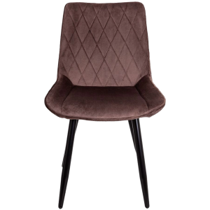 Стул AksHome Nika коричневый/черный вид спереди