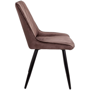 Стул AksHome Nika коричневый/черный вид сбоку