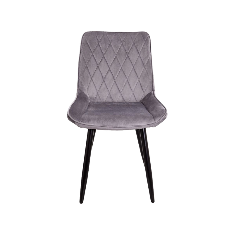 Стул AksHome Nika светло-серый/черный вид спереди