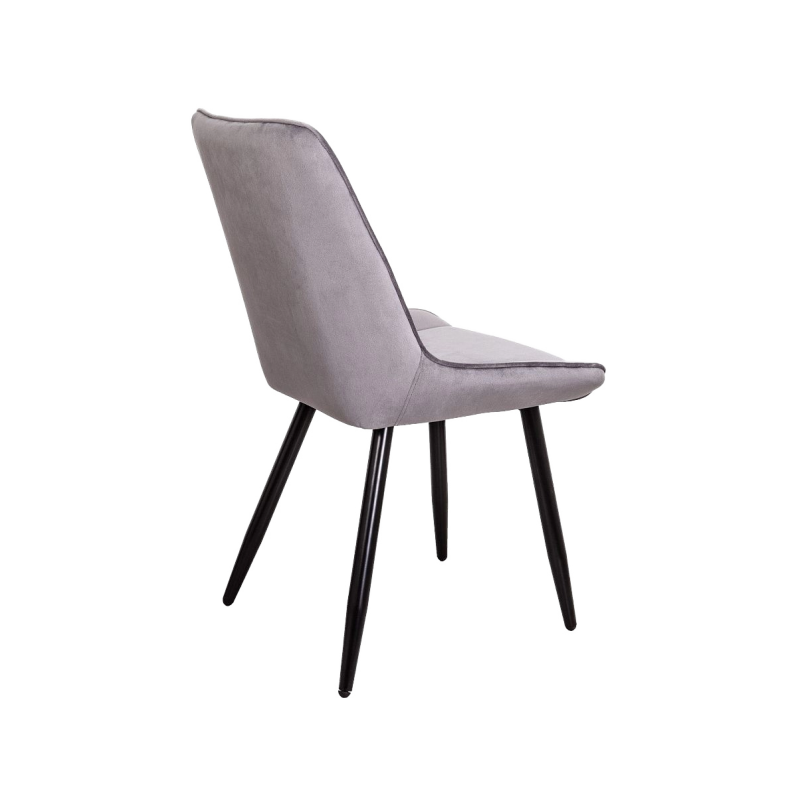 Стул AksHome Nika светло-серый/черный вид сзади