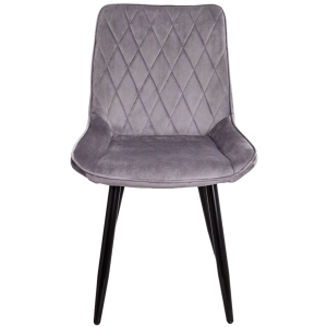 Стул AksHome Nika светло-серый/черный вид спереди