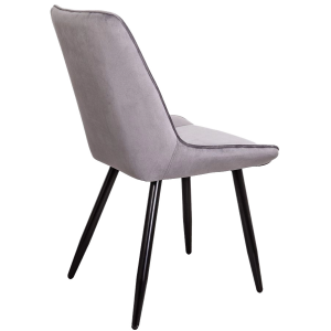 Стул AksHome Nika светло-серый/черный вид сзади