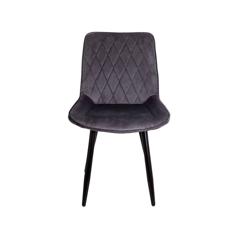 Стул AksHome Nika серый/черный вид спереди