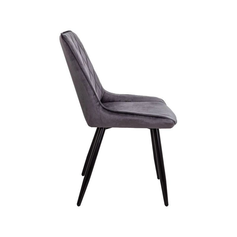 Стул AksHome Nika серый/черный вид сбоку