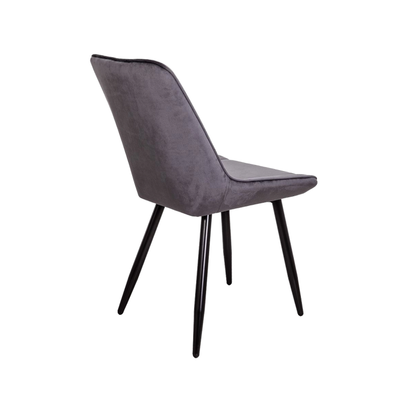 Стул AksHome Nika серый/черный вид сзади