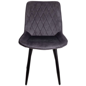 Стул AksHome Nika серый/черный вид спереди