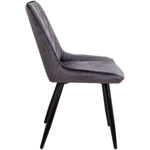 Стул AksHome Nika серый/черный вид сбоку
