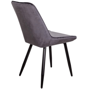 Стул AksHome Nika серый/черный вид сзади