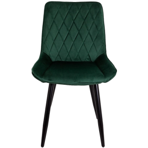 Стул AksHome Nika темно-зеленый/черный вид спереди