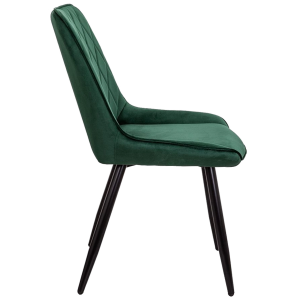 Стул AksHome Nika темно-зеленый/черный вид сбоку