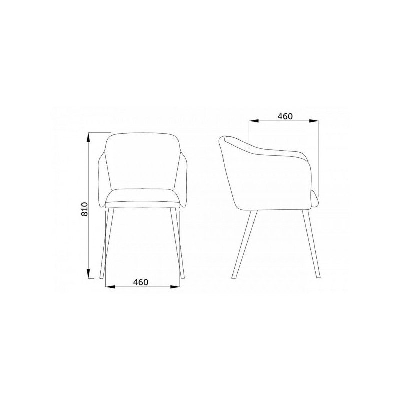 Стул AksHome Orly темно-серый/черный параметры