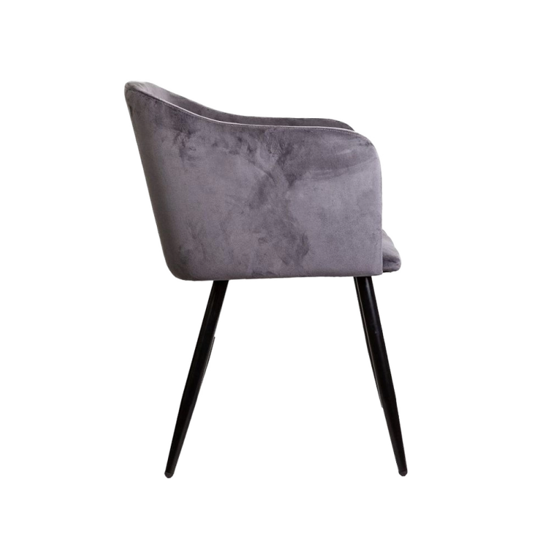 Стул AksHome Orly темно-серый/черный вид сбоку