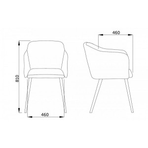 Стул AksHome Orly темно-серый/черный параметры