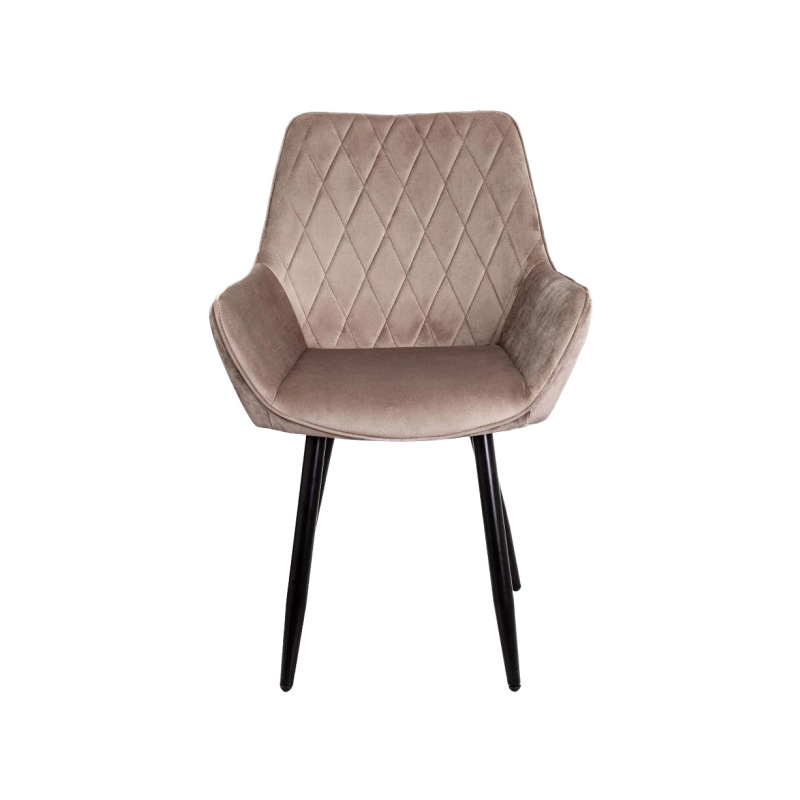 Стул AksHome Pablo бежевый/черный вид спереди