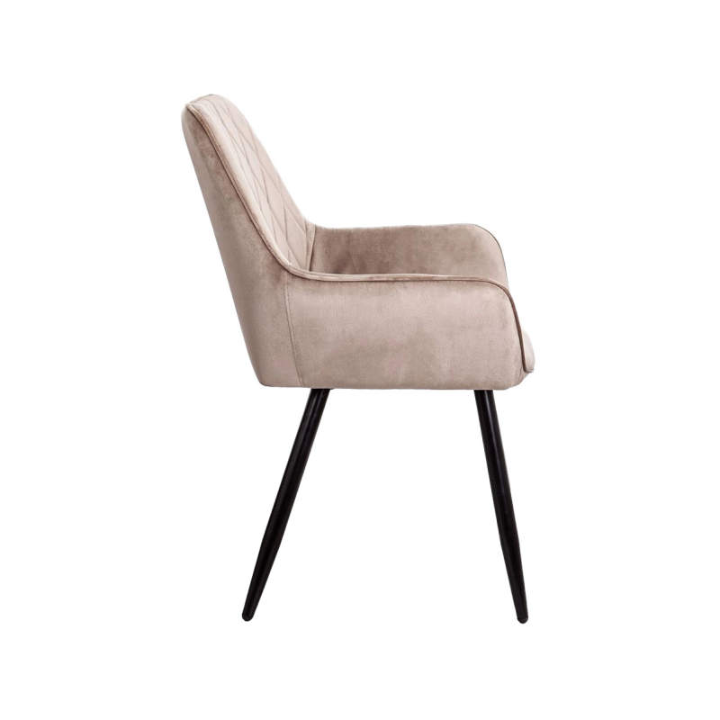 Стул AksHome Pablo бежевый/черный вид сбоку