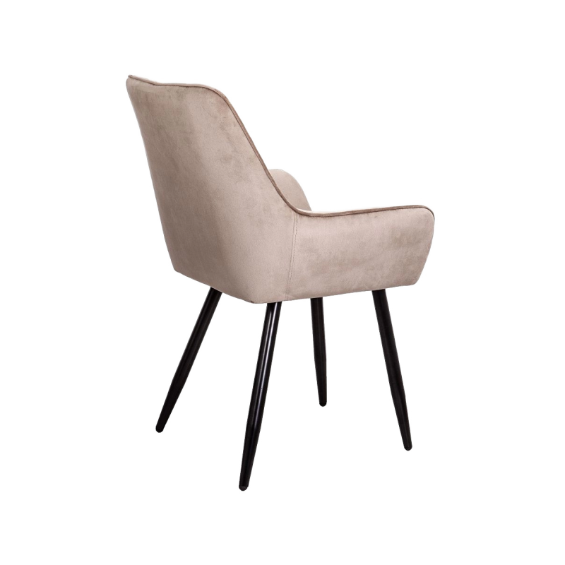 Стул AksHome Pablo бежевый/черный вид сзади