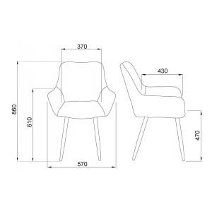 Стул AksHome Pablo бежевый/черный параметры
