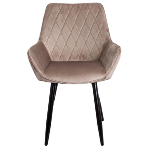 Стул AksHome Pablo бежевый/черный вид спереди