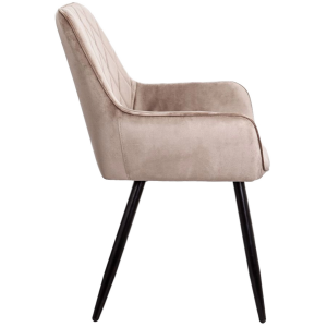 Стул AksHome Pablo бежевый/черный вид сбоку