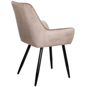 Стул AksHome Pablo бежевый/черный вид сзади