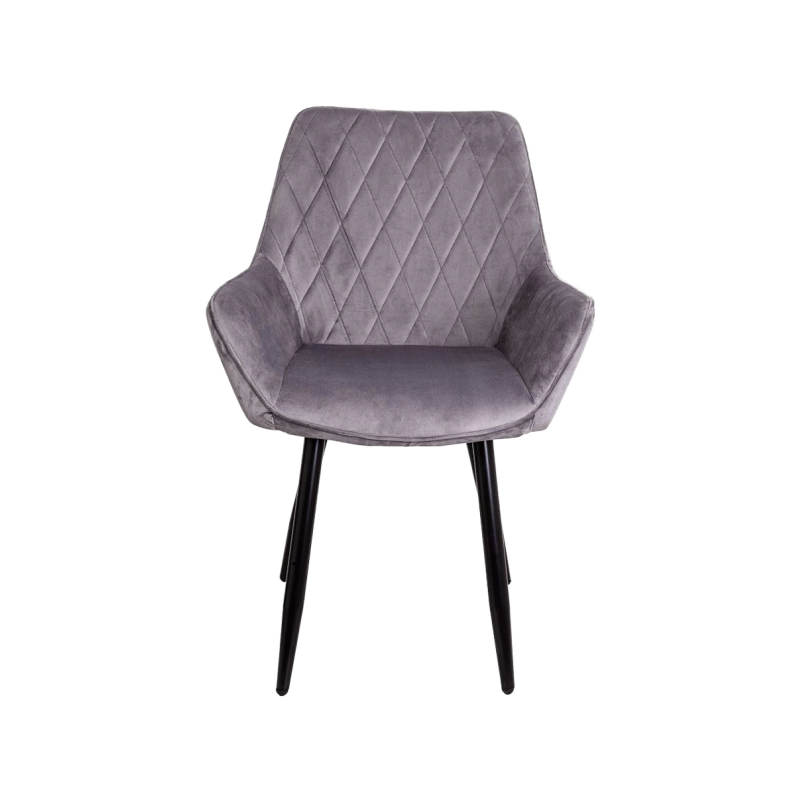 Стул AksHome Pablo светло-серый/черный вид спереди