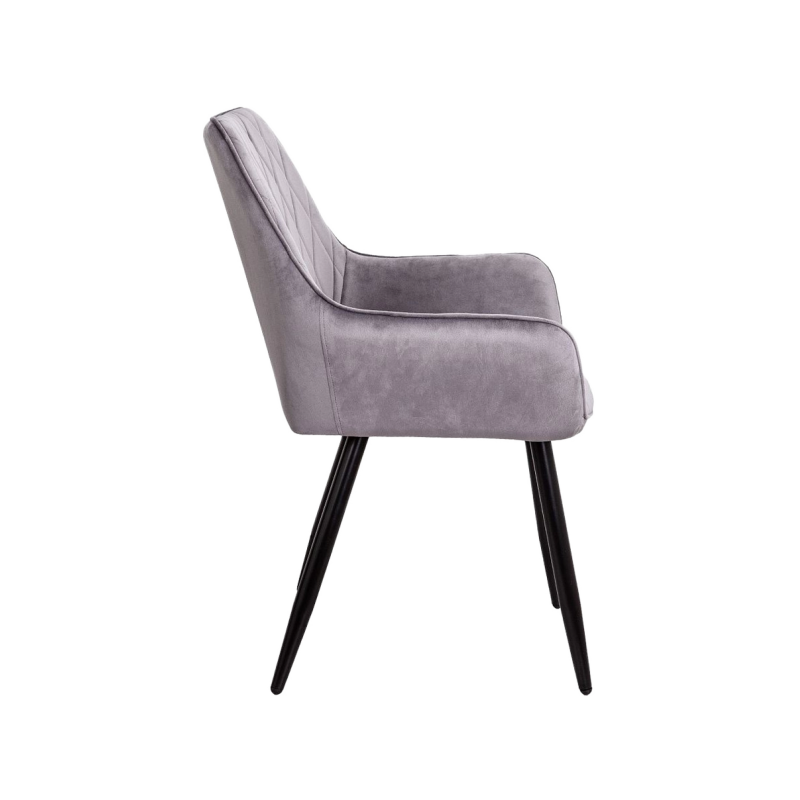 Стул AksHome Pablo светло-серый/черный вид сбоку