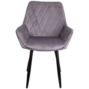 Стул AksHome Pablo светло-серый/черный вид спереди