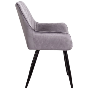 Стул AksHome Pablo светло-серый/черный вид сбоку