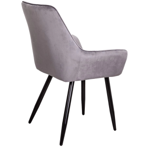 Стул AksHome Pablo светло-серый/черный вид сзади