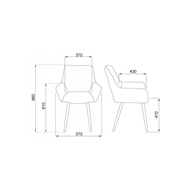 Стул AksHome Pablo серый/черный параметры