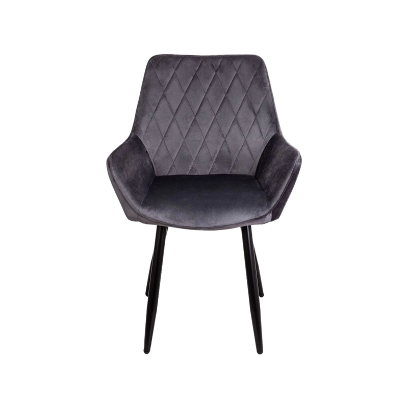 Стул AksHome Pablo серый/черный вид спереди