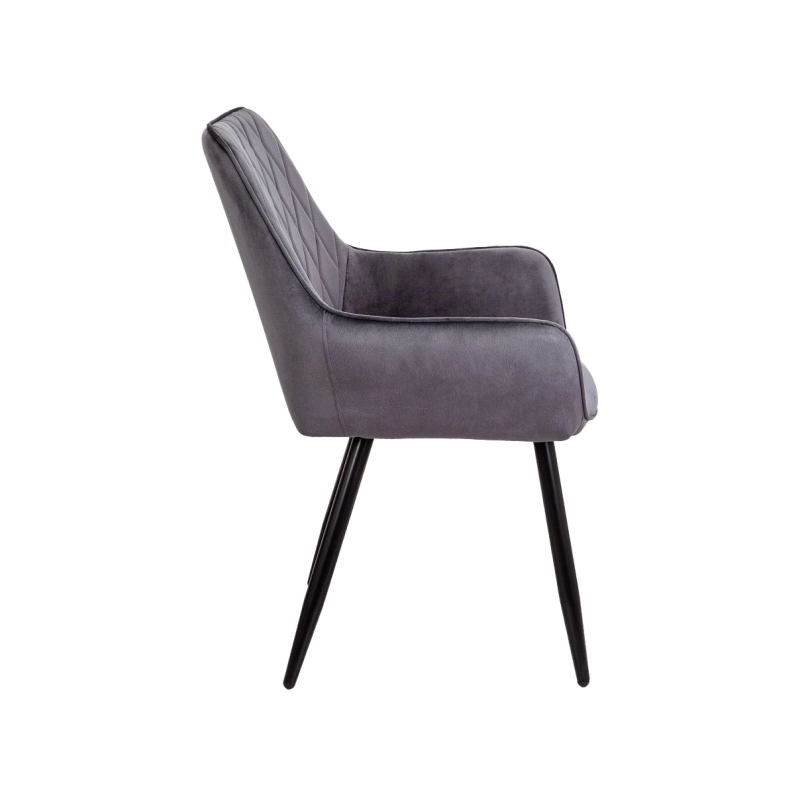 Стул AksHome Pablo серый/черный вид сбоку