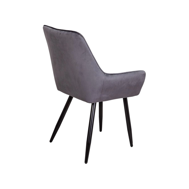 Стул AksHome Pablo серый/черный вид сзади