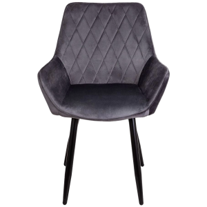 Стул AksHome Pablo серый/черный вид спереди