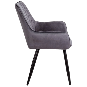 Стул AksHome Pablo серый/черный вид сбоку