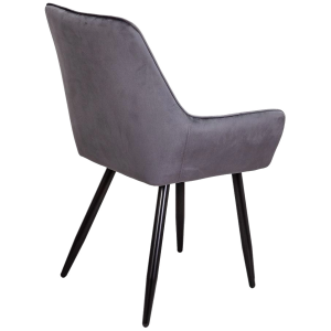 Стул AksHome Pablo серый/черный вид сзади