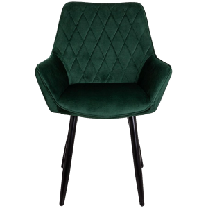 Стул AksHome Pablo темно-зеленый/черный вид спереди