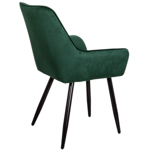 Стул AksHome Pablo темно-зеленый/черный вид сзади