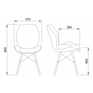 Стул AksHome Rio голубой/бук параметры