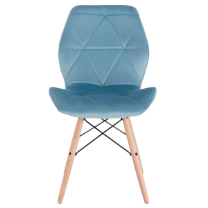 Стул AksHome Rio голубой/бук вид спереди