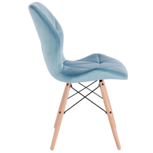 Стул AksHome Rio голубой/бук вид сбоку