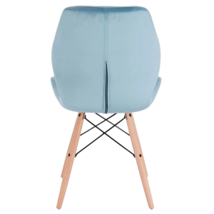 Стул AksHome Rio голубой/бук вид сзади