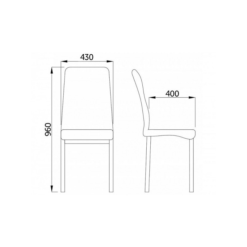 Стул AksHome Romeo белый/хром параметры