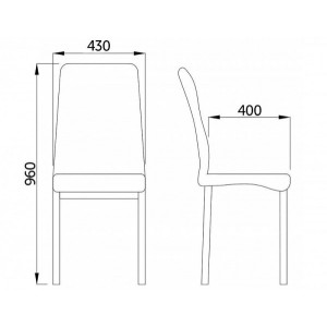 Стул AksHome Romeo белый/хром параметры