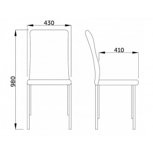 Стул AksHome Sky кремовый/хром параметры