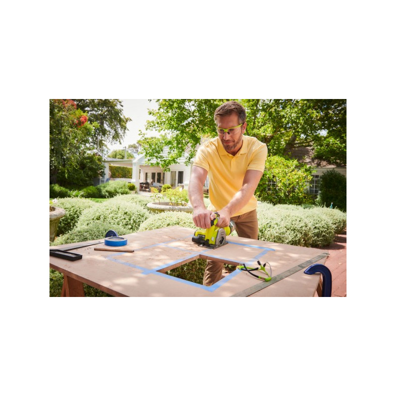 Циркулярная пила Ryobi R18MMS-0 (без АКБ) выпиливание по образцу