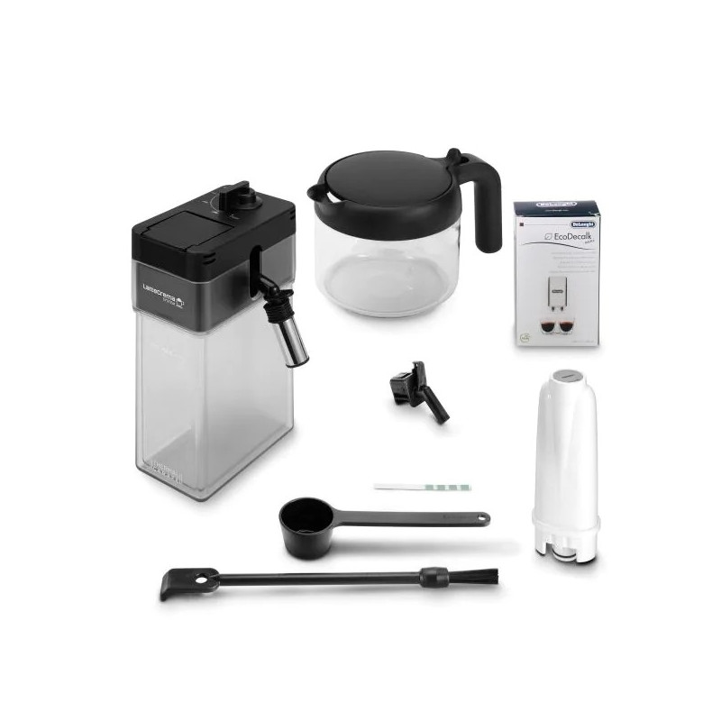 Кофемашина DeLonghi ECAM 610.75.MB вид принадлежностей.