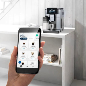 Кофемашина DeLonghi ECAM 610.75.MB вид управления при помощи смартфона.