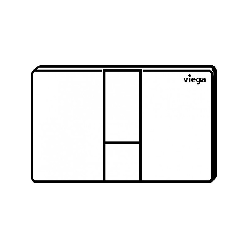Кнопка смыва Viega Prevista Visign for Style 24 773274 матовый хром схематичный вид.